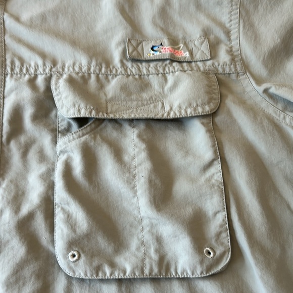 🎣 Bass Pro Shops Sage Green Casual Button Down Lightweight Shirt - Picture 2 of 10